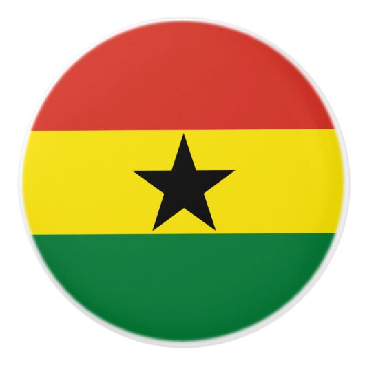 Ghana vlag keramische knop (Voorkant)