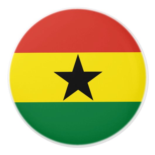Ghana vlag keramische knop (Voorkant)