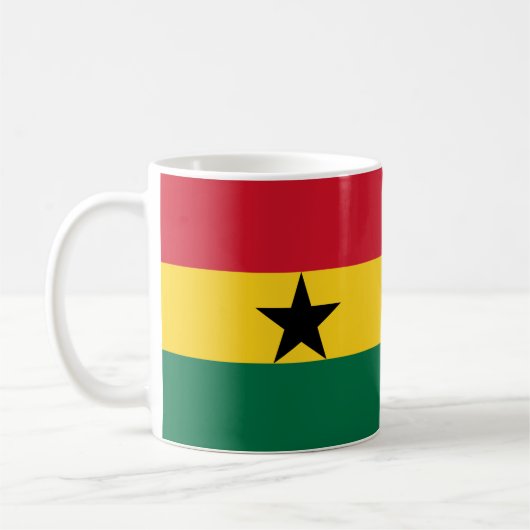 Ghana Vlag Keramische Mok (Links)