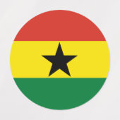 Ghana vlag labels (Design 1)