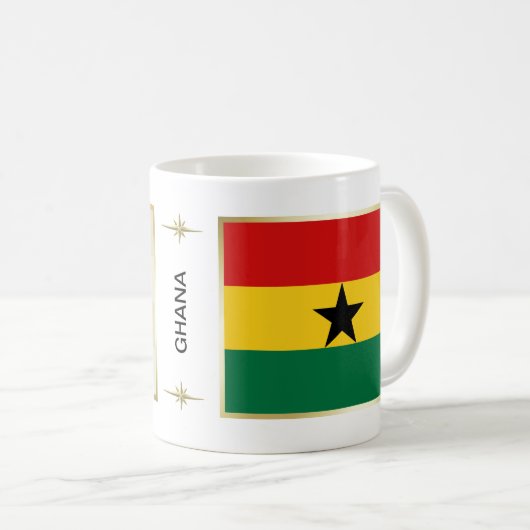 Ghana Vlag + Landkaart Mok (Voorkant rechts)