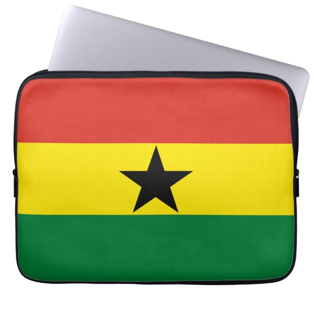 Ghana vlag laptop sleeve (Voorkant)