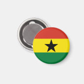 Ghana vlag magneet (Voorkant / Achterkant)