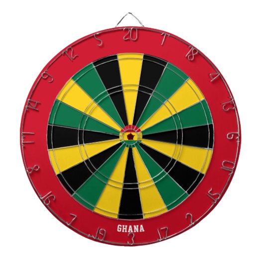 Ghana Vlag Patriot's Bullseye Dartbord (Voorkant)