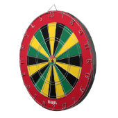 Ghana Vlag Patriot's Bullseye Dartbord (Voorkant Rechts)