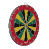 Ghana Vlag Patriot's Bullseye Dartbord (Voorkant Links)