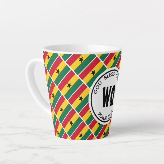 GHANA VLAG Patriottisch  Latte Mok (Linkerhoek)