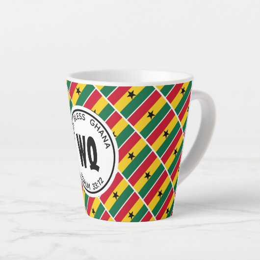 GHANA VLAG Patriottisch Latte Mok (Rechterhoek)