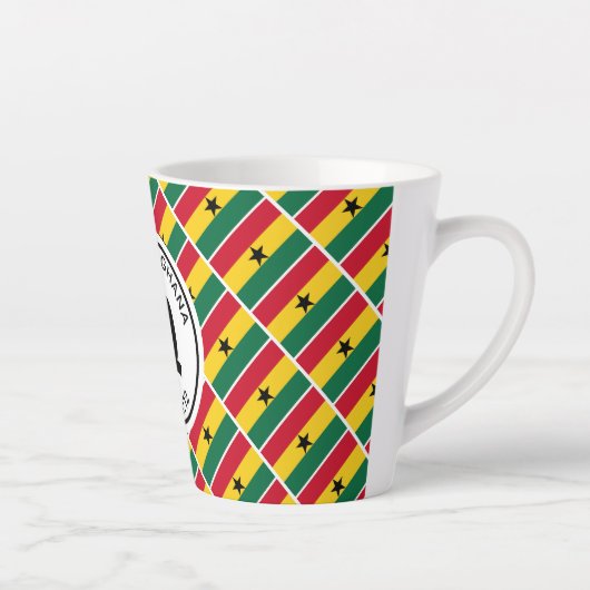 GHANA VLAG Patriottisch Latte Mok (Rechts)