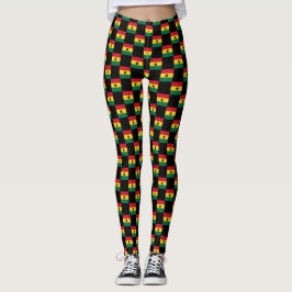 Ghana vlag patroon geruit leggings