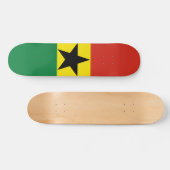 Ghana vlag persoonlijk skateboard (Horizontaal)