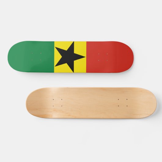 Ghana vlag persoonlijk skateboard (Horizontaal)