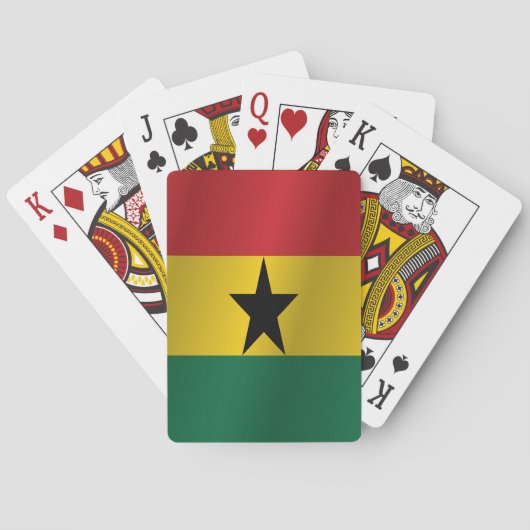Ghana vlag pokerkaarten (Achterkant)