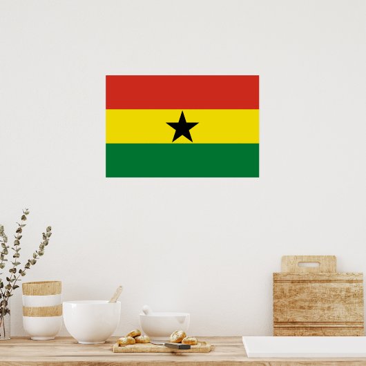 Ghana vlag poster (Keuken)