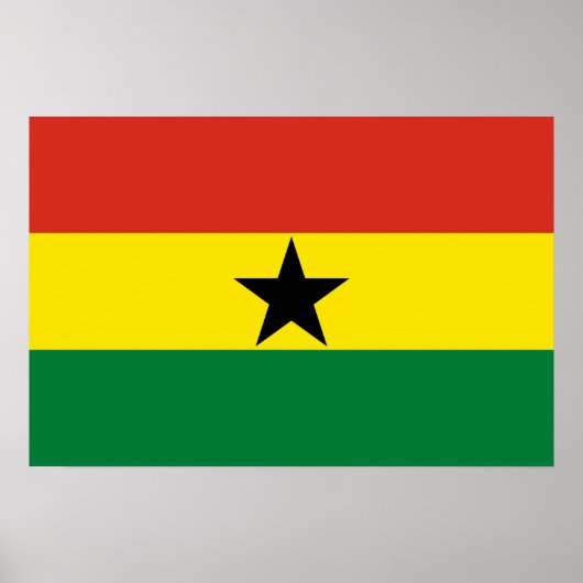 Ghana vlag poster (Voorkant)