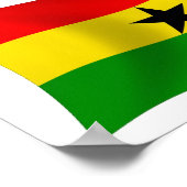 Ghana Vlag Poster Print (Hoek)