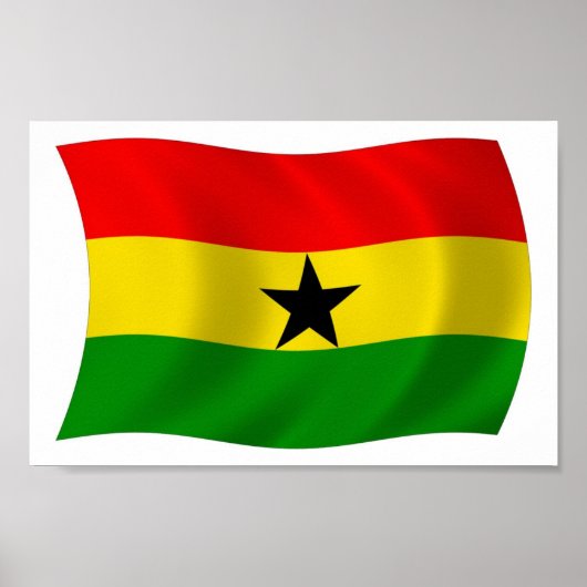 Ghana Vlag Poster Print (Voorkant)