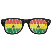 Ghana vlag retro zonnebril (Voorkant)