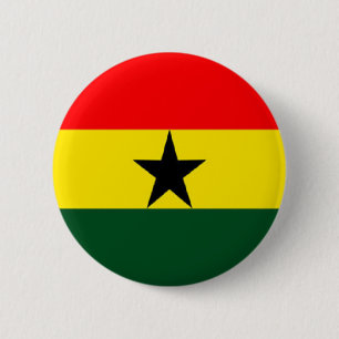 Ghana vlag ronde button 5,7 cm