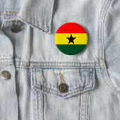 Ghana vlag ronde button 5,7 cm (In situ)