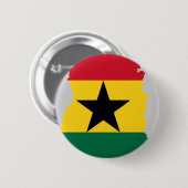 Ghana vlag ronde button 5,7 cm (Voorkant /achterkant)