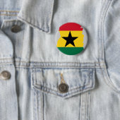Ghana vlag ronde button 5,7 cm (In situ)