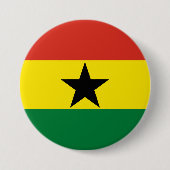 Ghana vlag ronde button 7,6 cm (Voorkant)