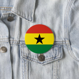 Ghana vlag ronde button 7,6 cm