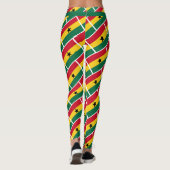 GHANA VLAG Schrift RUN UW RACE Gepersonaliseerd Leggings (Achterkant)