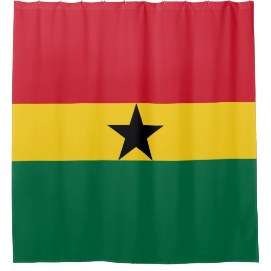 Ghana vlag Shower Curtain Douchegordijn (Voorkant)
