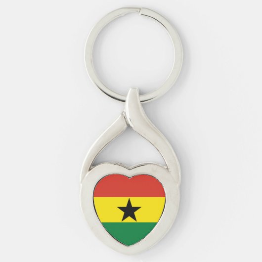 Ghana vlag sleutelhanger (Voorkant)