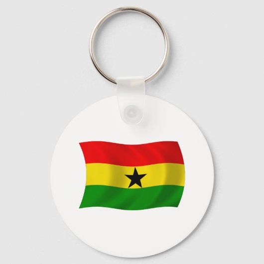 Ghana Vlag Sleutelhanger (Voorkant)