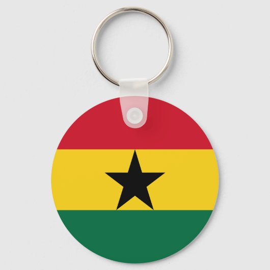 Ghana Vlag  Sleutelhanger (Voorkant)