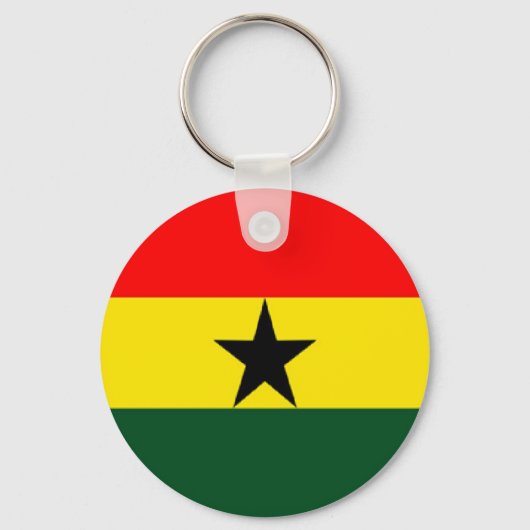 Ghana vlag sleutelhanger (Voorkant)