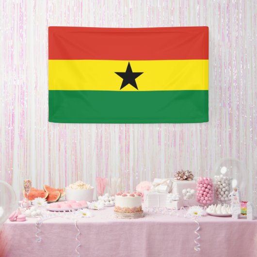 Ghana vlag spandoek (Feest)
