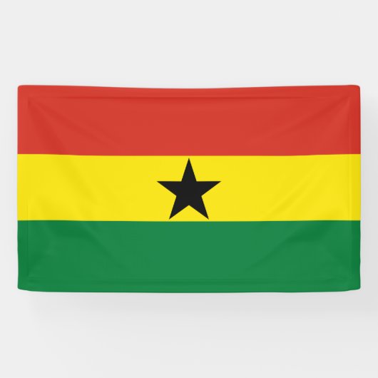 Ghana vlag spandoek (Horizontaal)