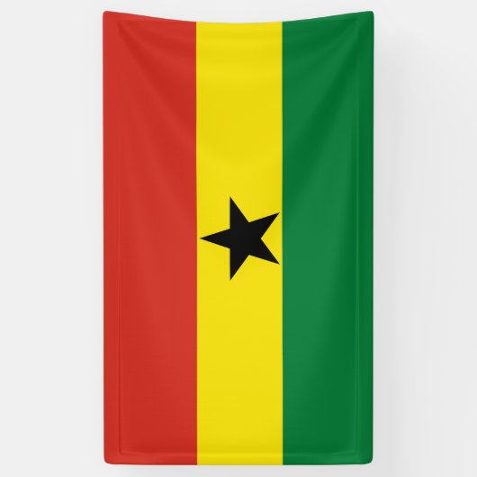 Ghana vlag spandoek (Verticaal)