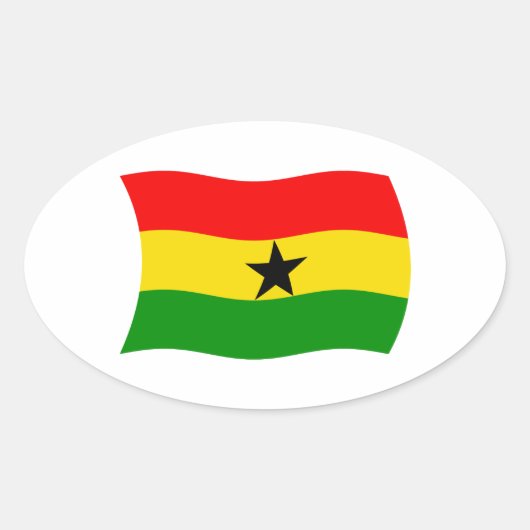 Ghana Vlag Sticker (Voorkant)