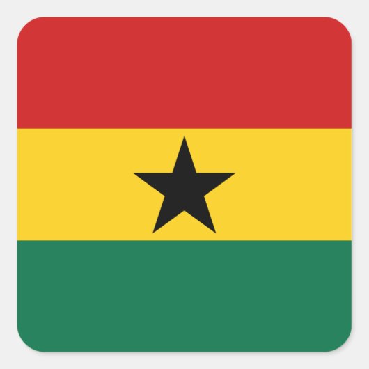 Ghana Vlag Sticker (Voorkant)