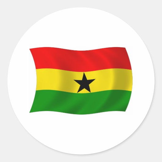 Ghana Vlag Sticker (Voorkant)
