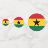 Ghana vlag Tabel Confetti (Achterkanten)