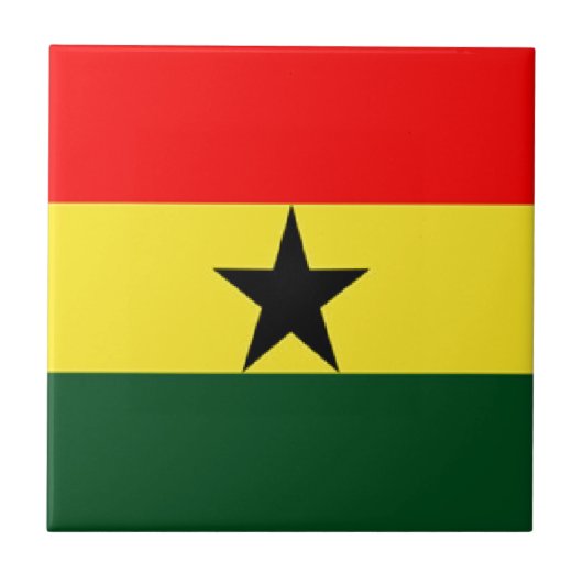 Ghana vlag tegeltje (Voorkant)