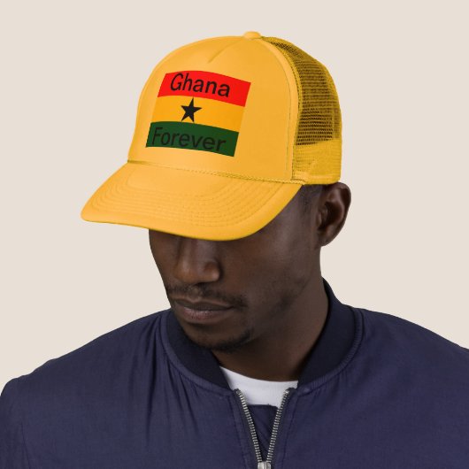 Ghana vlag trucker pet (In situ)