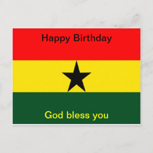 Ghana vlag verjaardag briefkaart