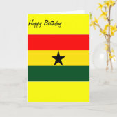 Ghana vlag verjaardag kaart (Gele Bloem)