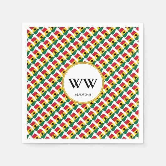 GHANA Vlag Viering Verjaardag Erfgoed Feest Servet (Voorkant)