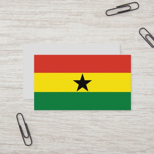 Ghana vlag visitekaartje (Voorkant / Achterkant in situ)