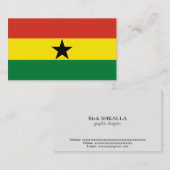 Ghana vlag visitekaartje (Voorkant / Achterkant)