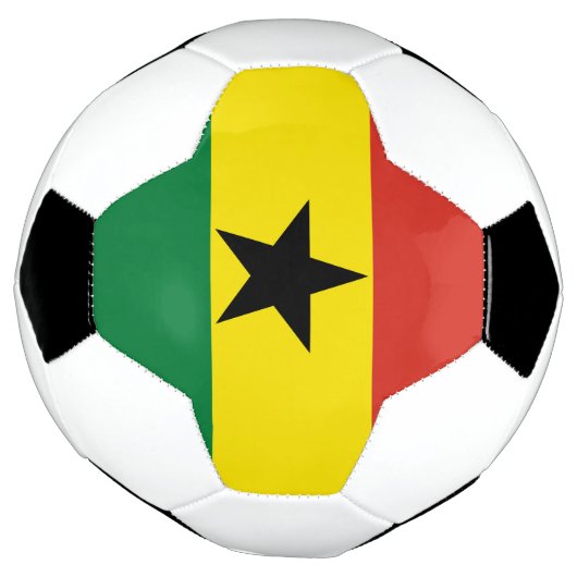 Ghana vlag voetbal (Gedraaid)