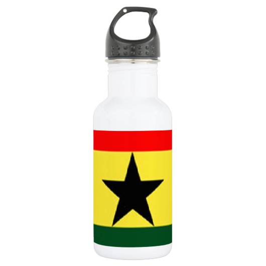 Ghana vlag waterfles  (Voorkant)